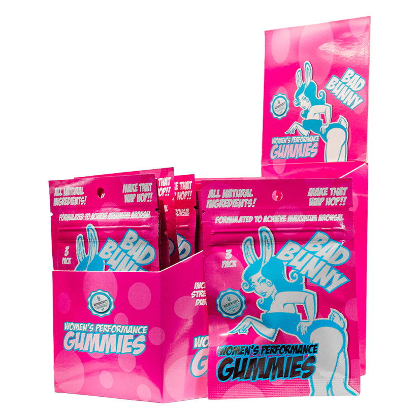 Bad Bunny Female Gummies – Natural Female Libido & Energy Gummies (Display of 24)